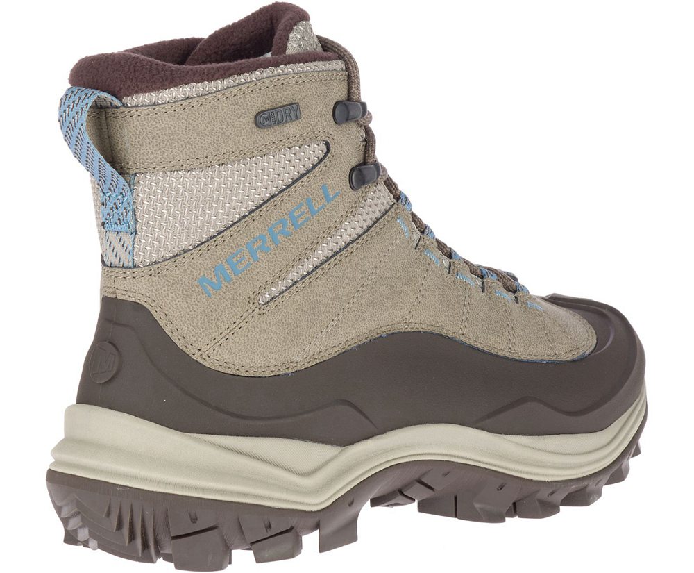 Kozaki Merrell Damskie Szare - Thermo Chill Mid Shell Waterproof - 164953-STK